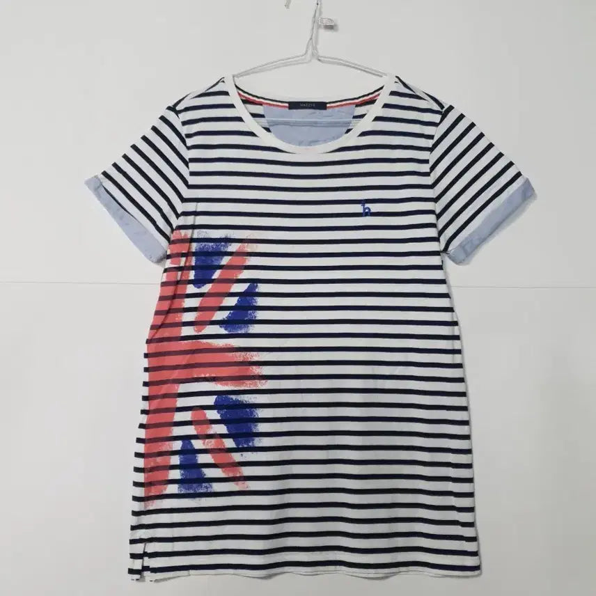 [BUNJANG] Harex Striped T-Shirt UK Flag Print / 하렉스 단가라 티셔츠 영국 국기 프린팅 0470