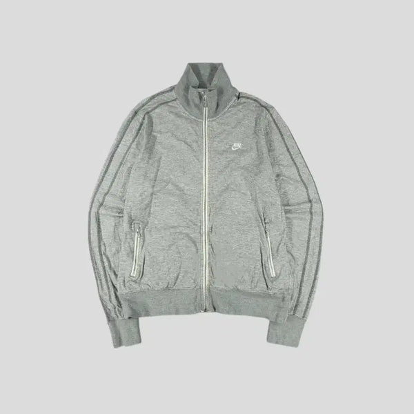 [BUNJANG] Nike NSW Futura Logo Stitch Sideline Cotton Track Top Zip-Up Jersey / 나이키 NSW 그레이 화이트 배색 퓨추라로고 스티치 사이드라인 코튼 트랙탑 집업 져지 XL