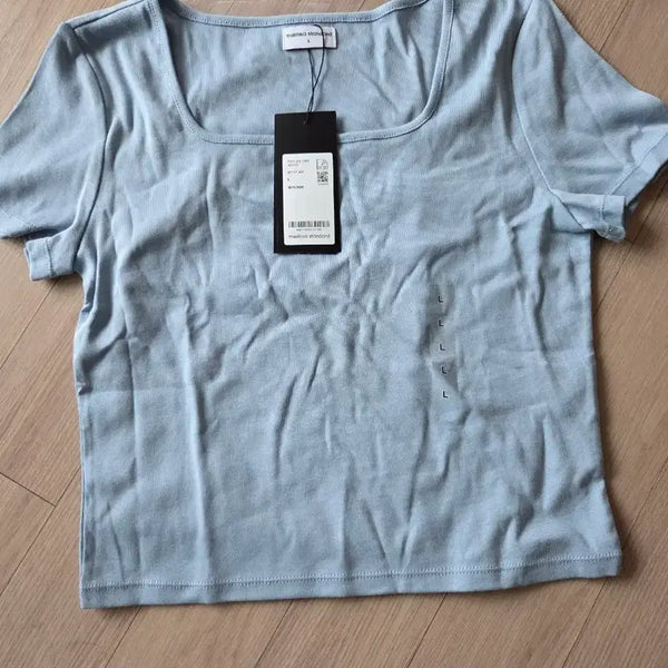 [BUNJANG] Melissa Standard Square Neck Short Sleeve T-Shirt L / 무신사 멜리사 스탠다드 스퀘어넥 반팔 티셔츠 L
