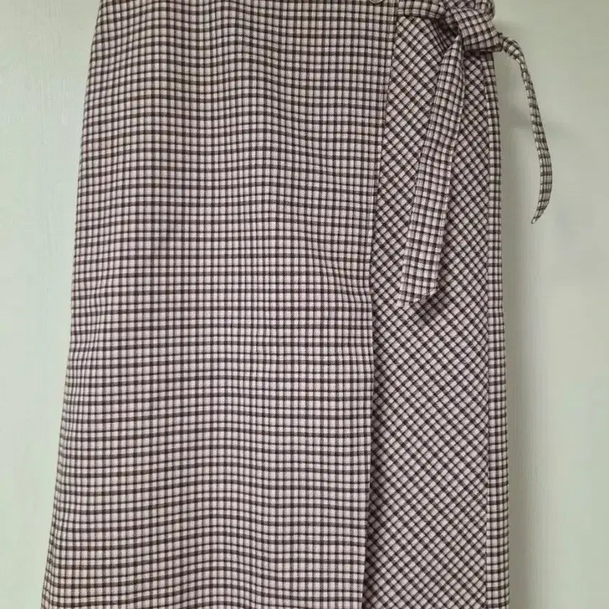 [BUNJANG] Check Pattern Wrap Skirt / 체크 패턴 랩 스커트