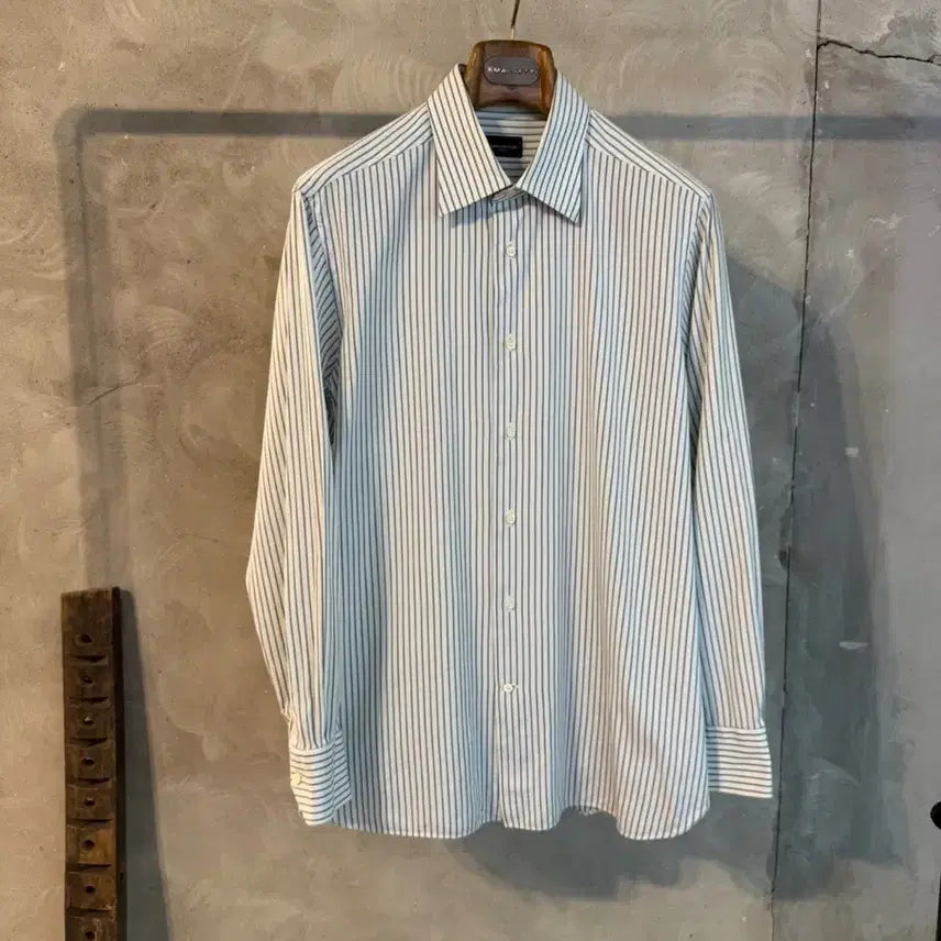 [BUNJANG] Ermenegildo Zegna Striped Dress Shirt Men's 100 / 에르메네질도 제냐 스트라이프 셔츠 남성100