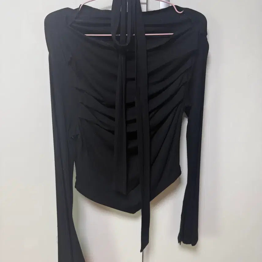 [BUNJANG] Shopsaida Shirring Scarf T-Shirt / 샵사이다 스카프 셔링티