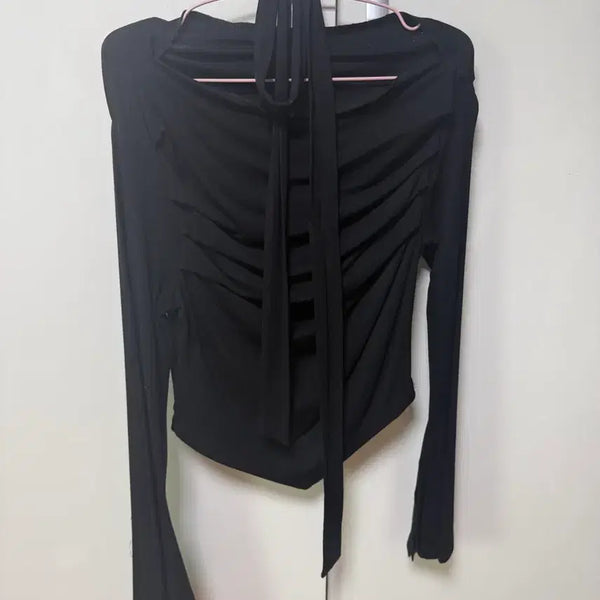[BUNJANG] Shopsaida Shirring Scarf T-Shirt / 샵사이다 스카프 셔링티