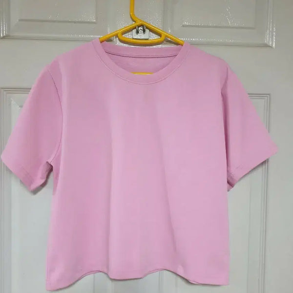 [BUNJANG] Pink Short Sleeve T-Shirt / 분홍색 티  반팔티  여성티