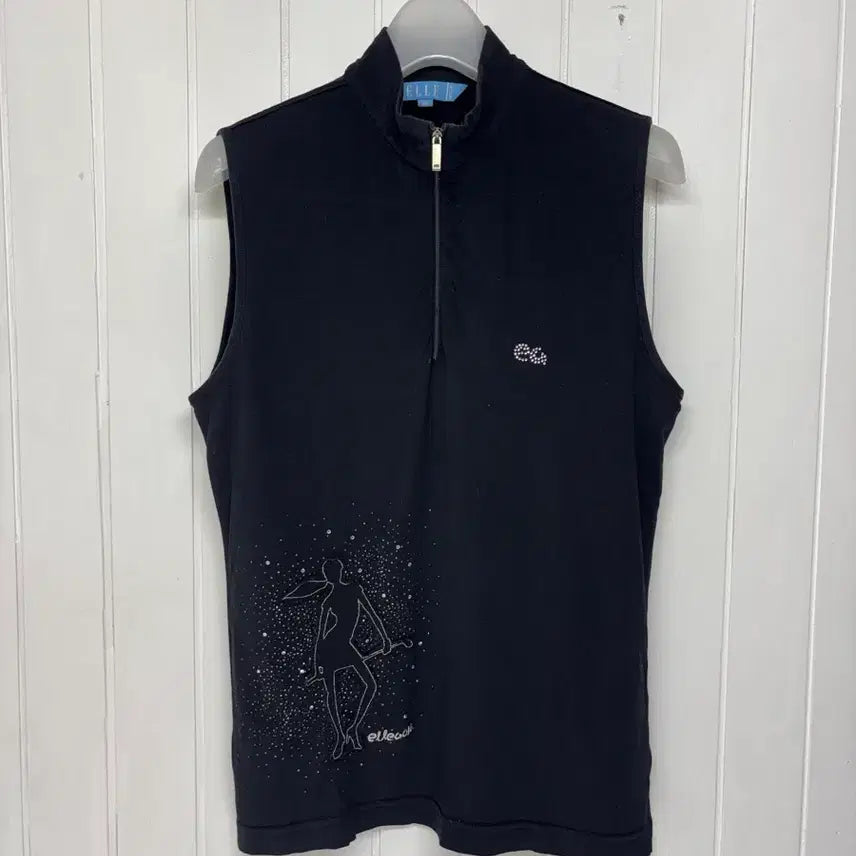 [BUNJANG] Elle Golf Black Spandex Sleeveless Top Women's Size 55-66 / 엘르 골프 블랙 스판 나시 여성55-66 ㅡ0721