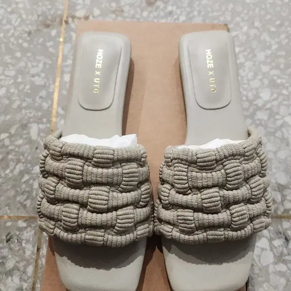 [BUNJANG] HOZE X UTG Flat Sandals Beige 250 / HOZE X UTG 플랫 샌들 베이지 250
