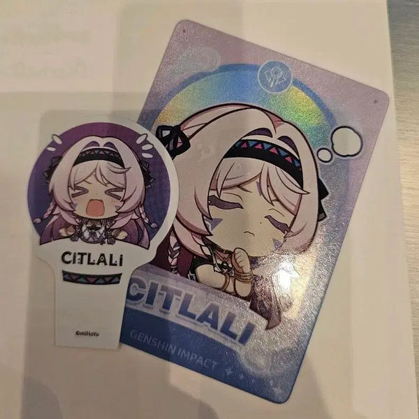 [BUNJANG] Genshin Impact PC Lounge X Citlali Hologram Photocard + Food Pick Bundle / 원신 pc라운지 3만원 특전 시틀라리 홀로그램 포토카드 + 푸드픽