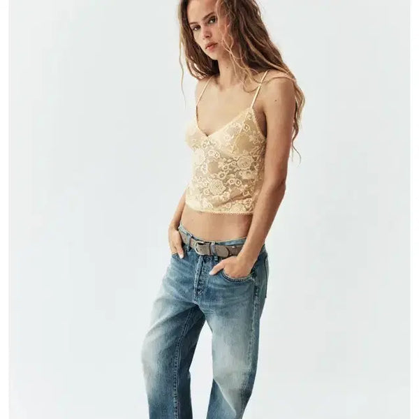 [BUNJANG] Zara Lace Strap Top Size S / 자라 레이스 스트랩 탑 s사이즈