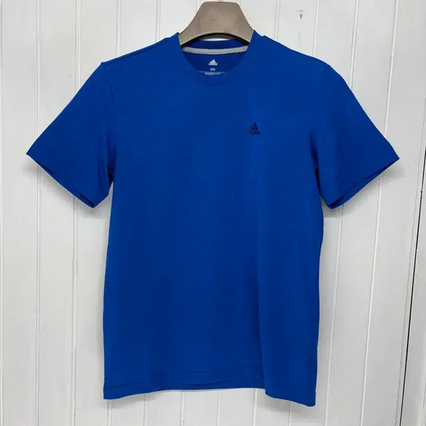 [BUNJANG] Adidas Men's Blue Short Sleeve Slim Fit T-Shirt Size 95 / 아디다스 블루 반팔 남성 슬림95 ㅡ0721