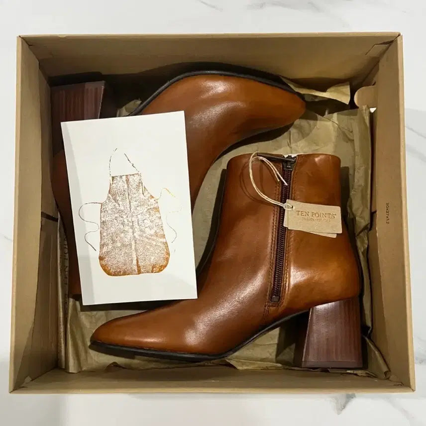 [BUNJANG] Tenpoint Suede Ankle Boots Brown (Handmade Leather) / 텐포인트 스웨이드 앵클 부츠 브라운(수제가죽)