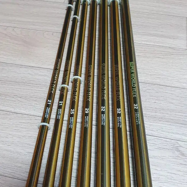 [BUNJANG] Super World Flex Gold Fishing Rods (Set of 7) / 슈퍼월드플렉스금장 낚시대 7대