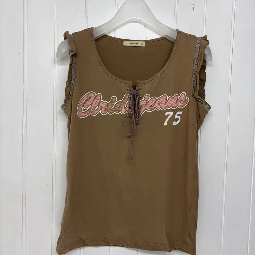 [BUNJANG] Clyde Y2K Frill Tank Top - Women's 55 / Y2K 클라이드 프릴 나시 여성55 ㅡ0721