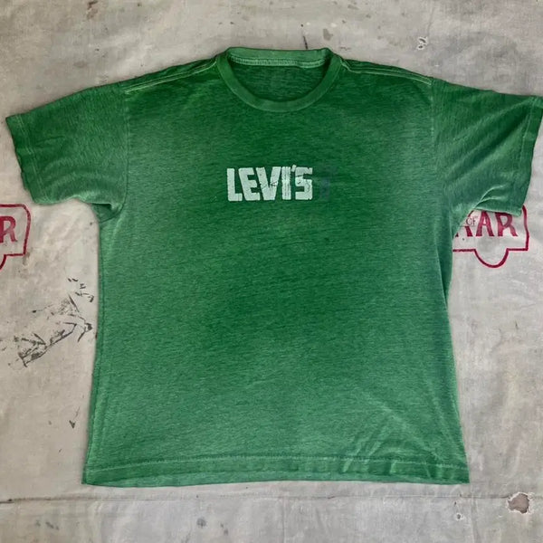 [BUNJANG] 00s Vintage Levi's Sunfaded Green T-Shirt / 00s빈티지 리바이스 썬페이드 그린 티셔츠