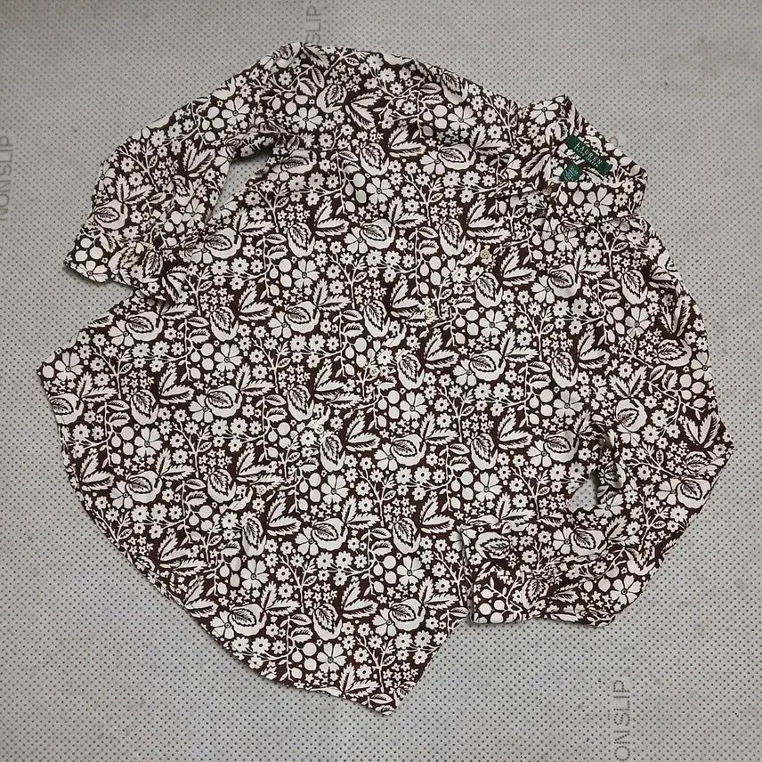 [BUNJANG] Polo Ralph Lauren Brown Flower Pattern Shirt M / 폴로 랄프로렌 브라운 플라워 패턴 셔츠 M/M