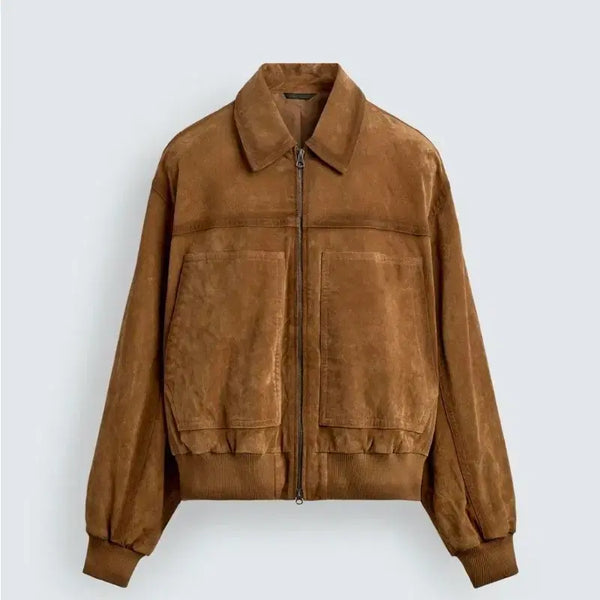 [BUNJANG] Zara Relaxed Fit Real Suede Jacket L / 자라 릴렉스핏 리얼 스웨이드 자켓 L
