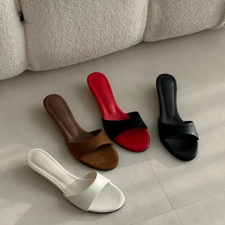 [BUNJANG] 3cm Wedge Mules Sandals Slippers Loafers / 웨지뮬 3cm 샌들 슬리퍼 블로퍼