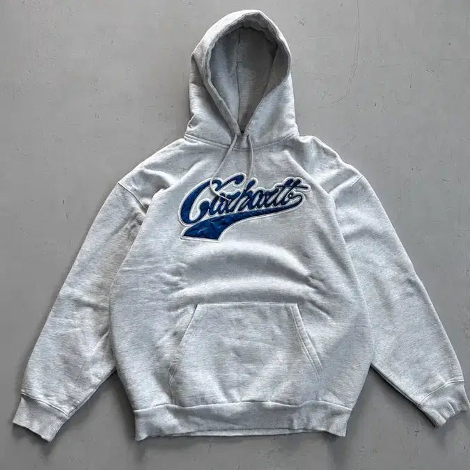 [BUNJANG] Carhartt WIP Hooded League Sweatshirt Ash Grey / Blue / 칼하트 후드티 그레이색상 Carhartt WIP Hooded League Sweatshirt