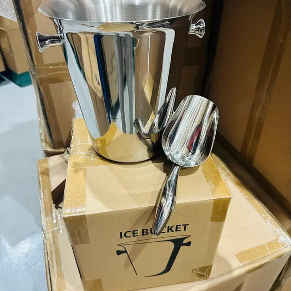 [BUNJANG] Stainless Steel Ice Bucket and Scoop Set / 아이스 버킷 아이스 스쿱 세트