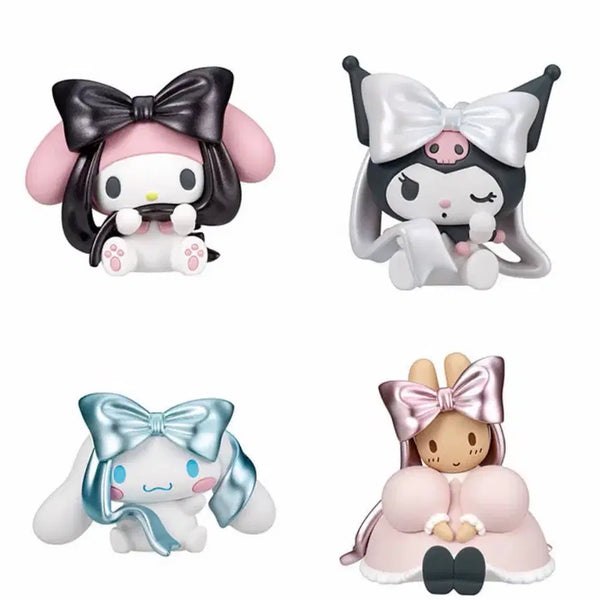 [BUNJANG] Takara Tomy Sanrio Ballet Ribbon Figure 4-Type Set / 산리오 캐릭터 피규어 4종 세트