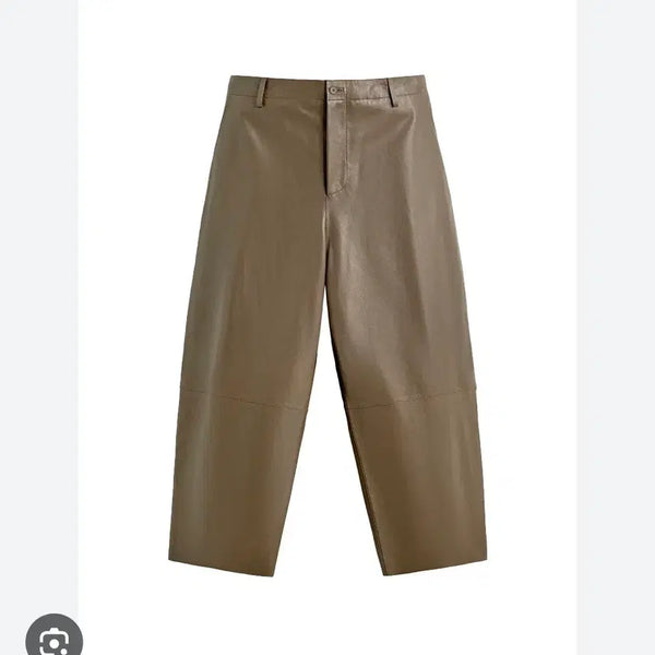 [BUNJANG] Zara Lambskin Leather Balloon Fit Pants / 자라 램스킨 리얼 레더 벌룬핏 팬츠 30