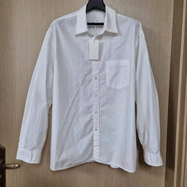 [BUNJANG] THEY Crop Oversized Shirt White M / [M] THEY 크롭 오버핏 셔츠  화이트