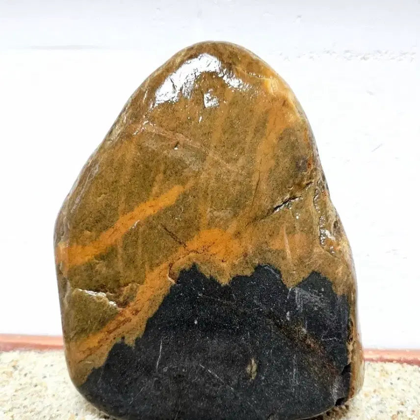 [BUNJANG] Pyeongchanggang Natural Black Agate Stone / 평창강 먹차돌 자연석