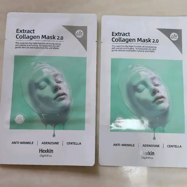 [BUNJANG] Heskin Extracted Collagen Mask 2.0 (Bundle Set) - 2 Count / 헤스킨 추출 콜라겐 마스크 2.0(새상품)2개 일괄