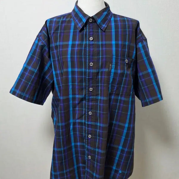 [BUNJANG] Columbia Check Short Sleeve Shirt XL / XL) 콜롬비아 체크 반팔 셔츠