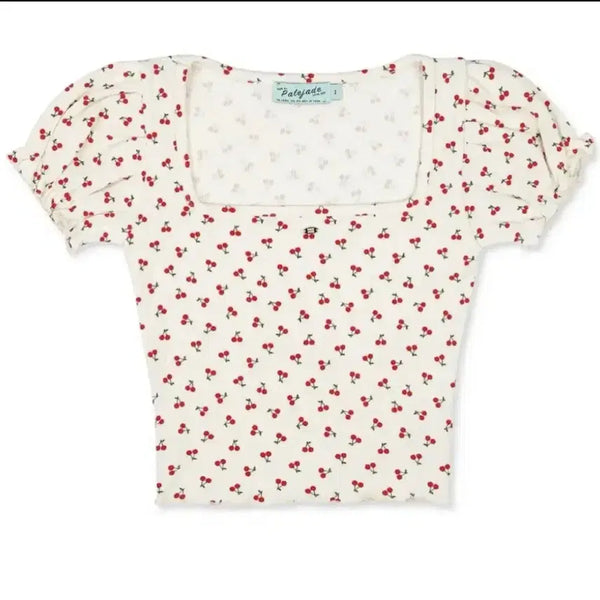 [BUNJANG] Pale Jade Wave Tee Cherry Pattern / (새상품) 페일제이드 웨이브티 체리 1