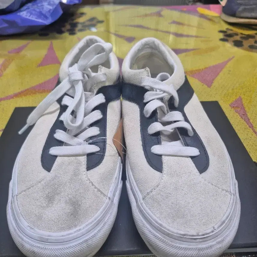 [BUNJANG] Vans SK8-Hi Suede Grey Beige/Navy 260 Shoes / 260 반스 스케이트 하이 스웨이드 회베이지/네이비