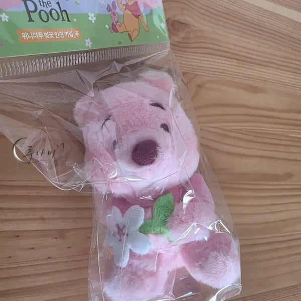 [BUNJANG] Compose Coffee Winnie the Pooh Cherry Blossom Pooh Keyring / 컴포즈커피 곰돌이푸 콜라보 벚꽃 푸 키링