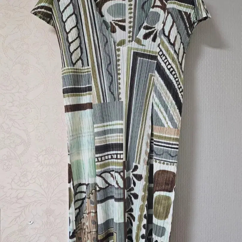 [BUNJANG] Pleats Please Patchwork Pattern Tunic Blouse Size 3 / 플리츠플리즈 패턴 튜닉