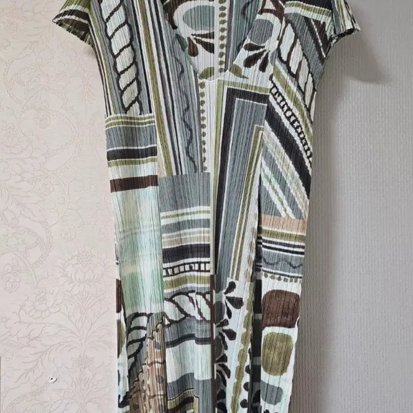 [BUNJANG] Pleats Please Patchwork Pattern Tunic Blouse Size 3 / 플리츠플리즈 패턴 튜닉