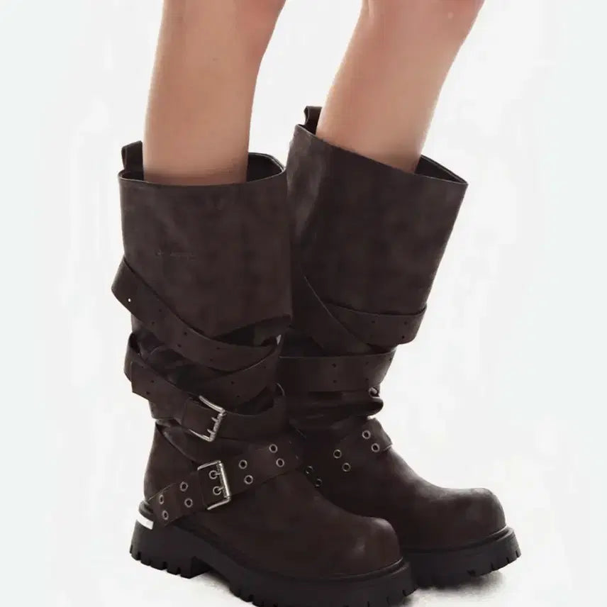 [BUNJANG] Slouched Boots Brick Brown / (새상품) 블랙 퍼플 슬라우치드 부츠 브릭 브라운