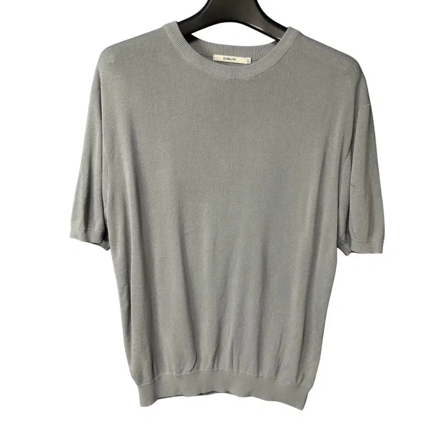 [BUNJANG] KIMUUR Grey Short Sleeve Knit T-Shirt XL / XL 키뮤어 그레이 반팔 니트 티셔츠
