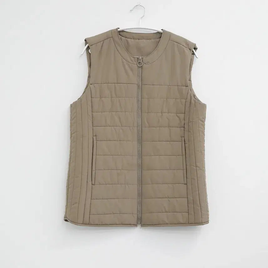 [BUNJANG] Brown Line Inner Padded Vest / 브라운 라인 이너 패딩 조끼