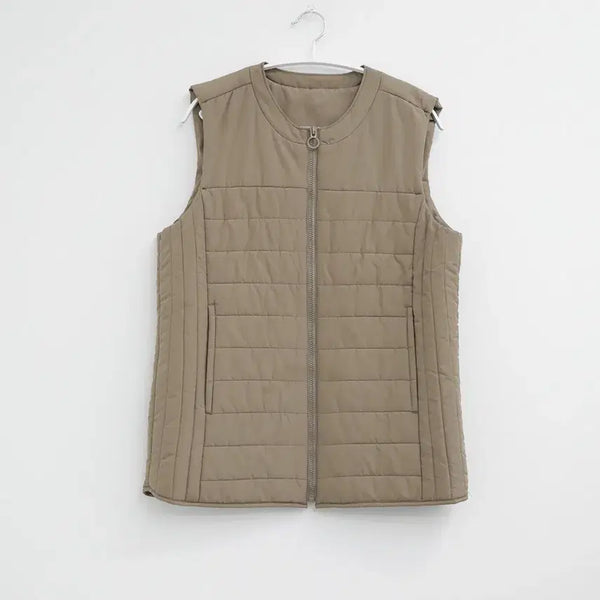 [BUNJANG] Brown Line Inner Padded Vest / 브라운 라인 이너 패딩 조끼