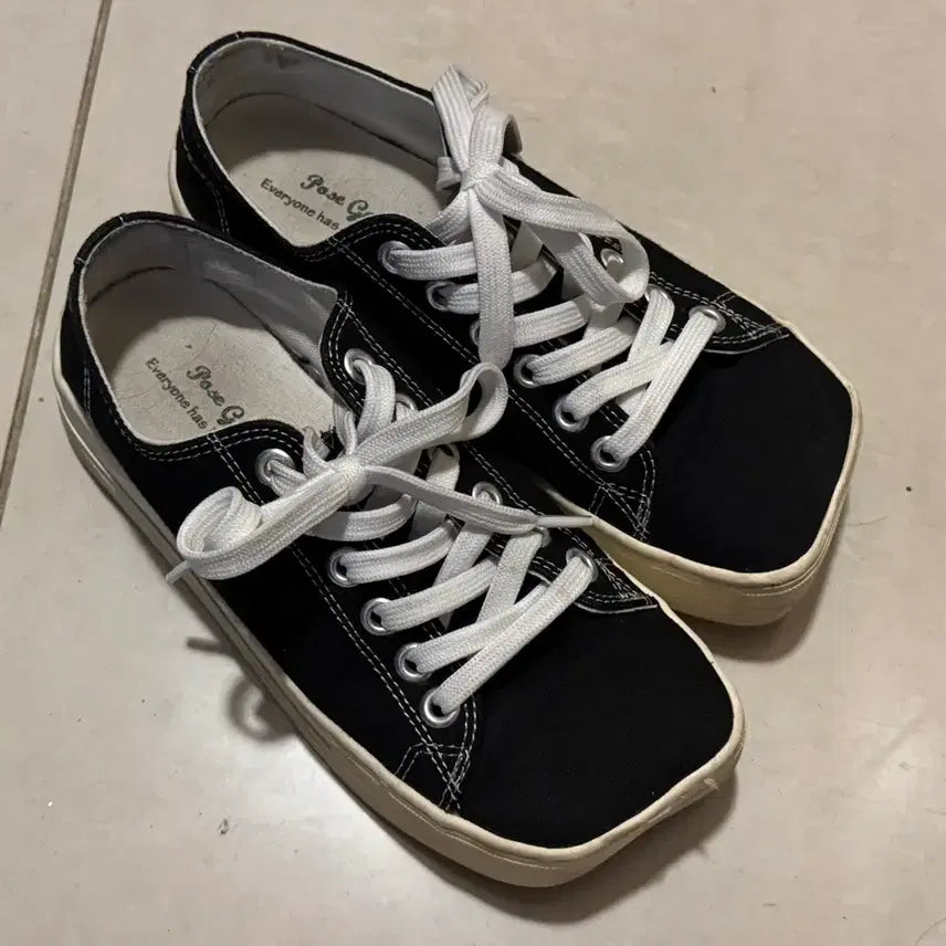 [BUNJANG] Posegantz Black Sneakers / 포즈간츠 스니커즈 230 블랙