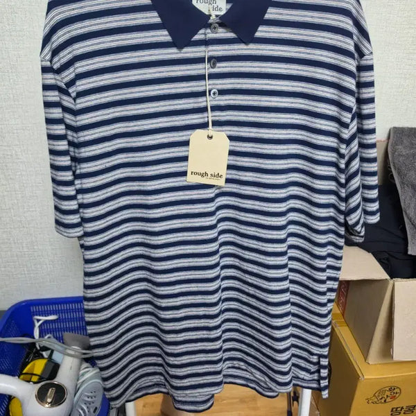 [BUNJANG] Roughside Multi-Stripe Polo Shirt / [3]26ss 러프사이드 멀티스트라이프 폴로셔츠 팝니다