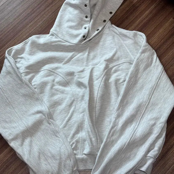 [BUNJANG] Grailz Geometry Hoodie Header Grey One Size / 그레일즈 GEOMETRY 후드티 헤더그레이  1 size
