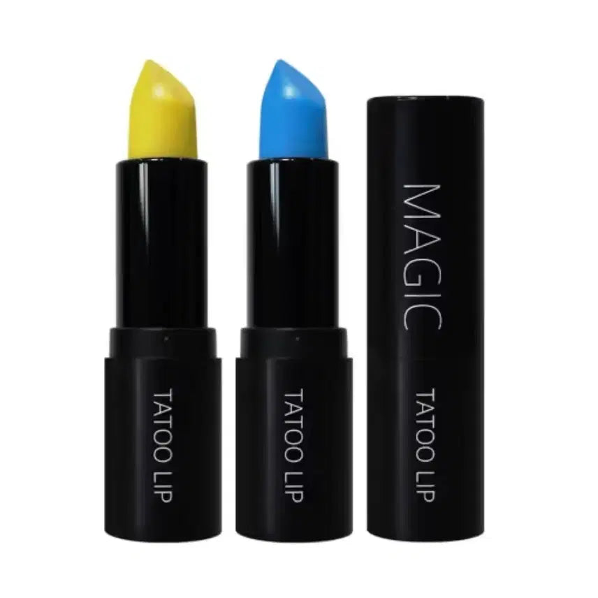 [BUNJANG] Magic Tattoo Lipstick (Blue) - 3-Pack / 매직 타투 립스틱 3개 (블루) 오랜지속력 촉촉한 발림성 선명한컬러