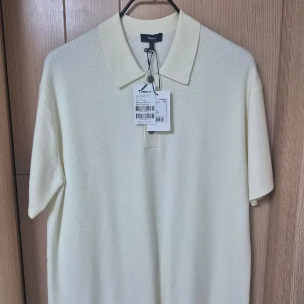 [BUNJANG] Theory 22SS Leland Oversized Gores Ivory Polo Knit / [L]띠어리 22ss 릴랜드 오버사이즈 고리스 아이보리