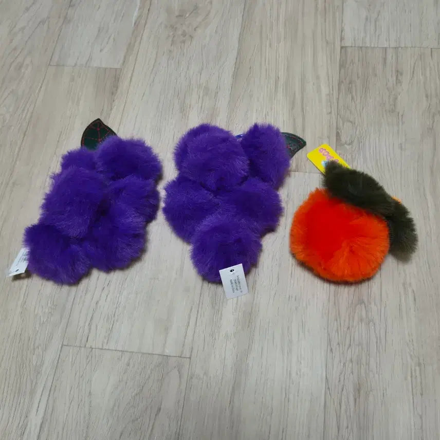 [BUNJANG] Grape and Persimmon Fruit Keychain / 포도, 감 과일 인형 키링