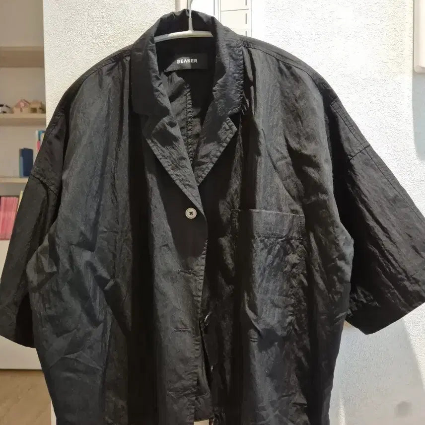 [BUNJANG] Beaker Black Shirt Jacket 002 / 비이커 블랙 셔츠 자켓 002