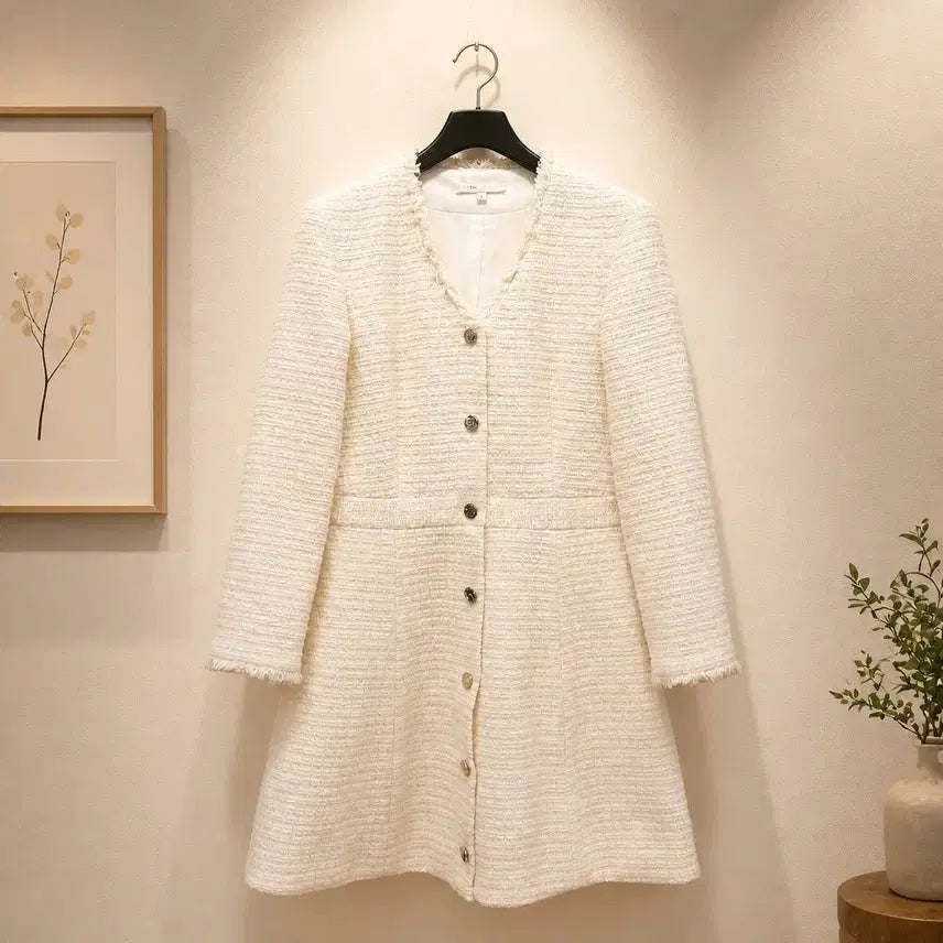 [BUNJANG] Maje Ivory Tweed Dress Size 2 / maje 마쥬 트위드 원피스 2사이즈