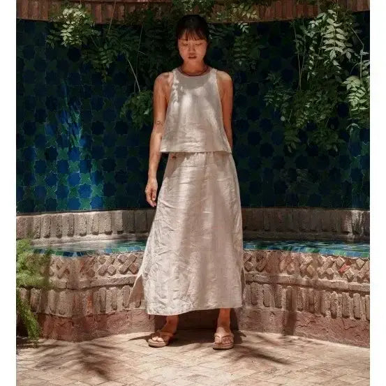 [BUNJANG] Lodge Jamil Skirt Sleeveless Set - Size M / 롯지 Lodge 자밀 스커트 슬리브리스 세트 M