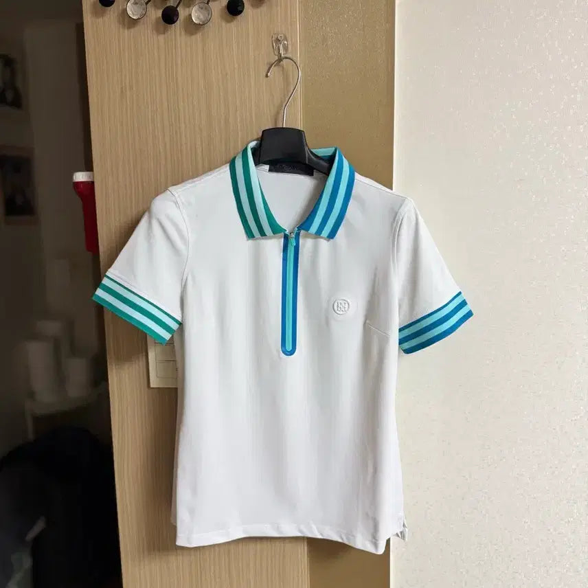 [BUNJANG] G/FORE Golf T-shirt White Blue Mint S (55-66) / 지포어 골프티셔츠(55-66)새상품