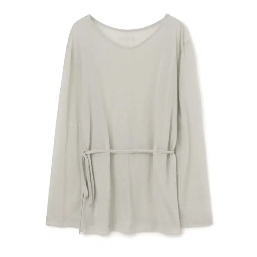 [BUNJANG] Milowomen Sheer Tencel Strap T-Shirt / 밀로우먼 시어 텐셀 스트랩 티셔츠