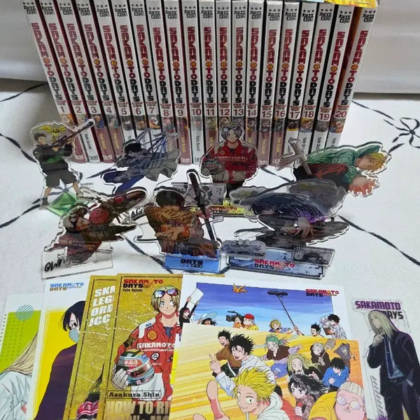 [BUNJANG] Sakayomo Days Manga Set with Acrylic Stand and Postcard Set / 사카모토 데이즈 만화책 + 아크릴 스탠드 + 엽서 세트