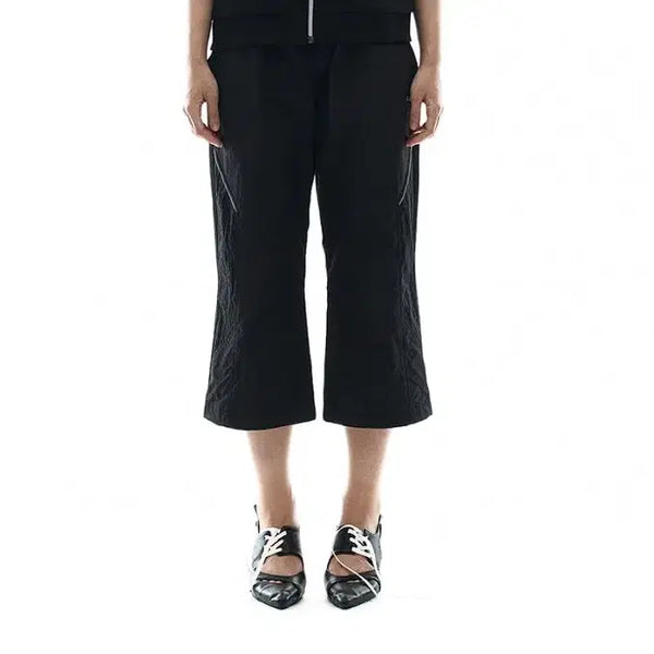 [BUNJANG] Ojos Nylon Banding Capri Pants Black / 오호스 Nylon Banding Capri pants / Black(3size)